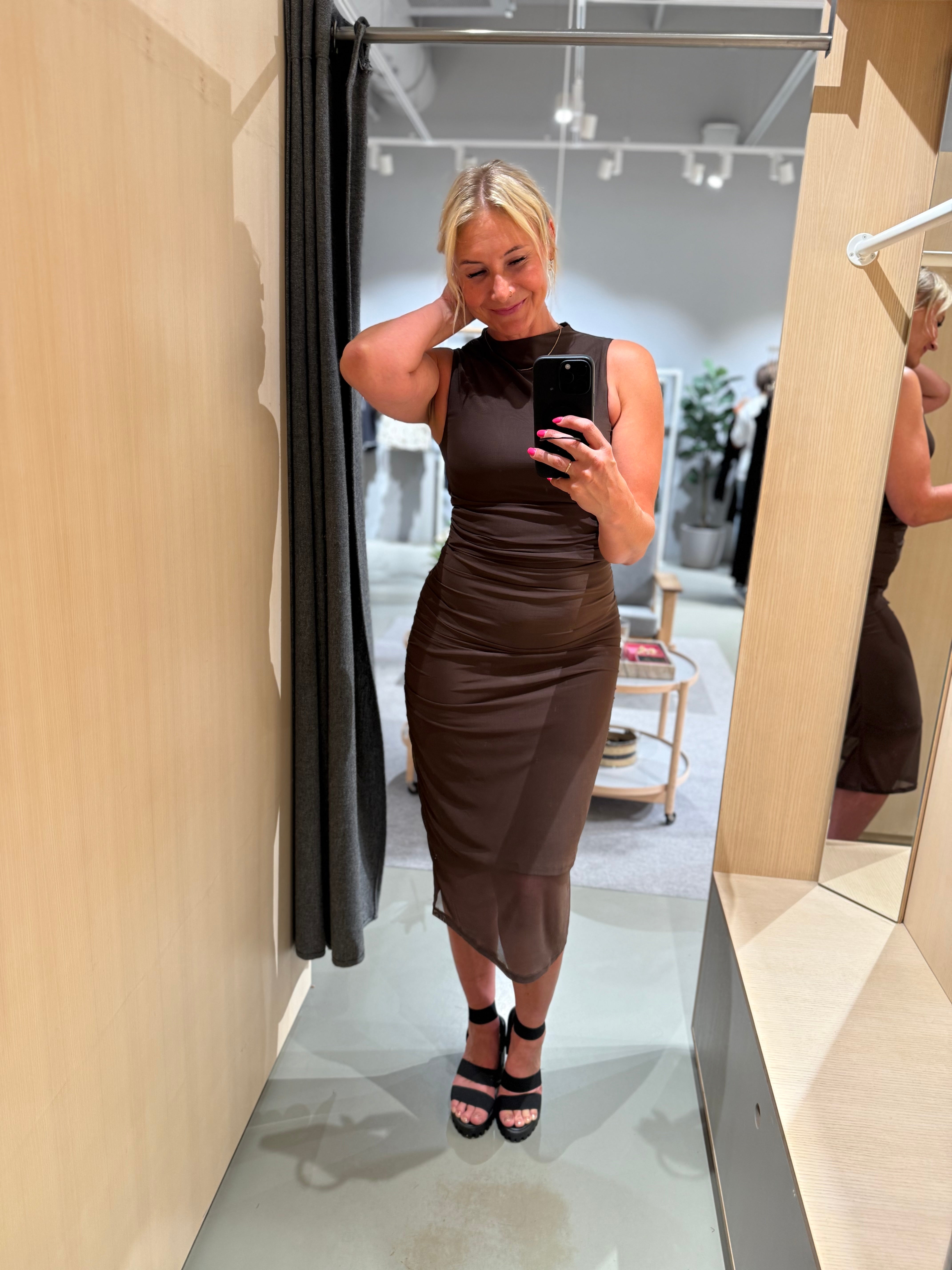 VIFUNDA Midi Dress - Coffee Bean